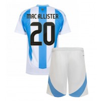 Dětský fotbalový dres Argentina Alexis Mac Allister #20 Copa America 2024 Domácí Krátký Rukáv (+ trenýrky)